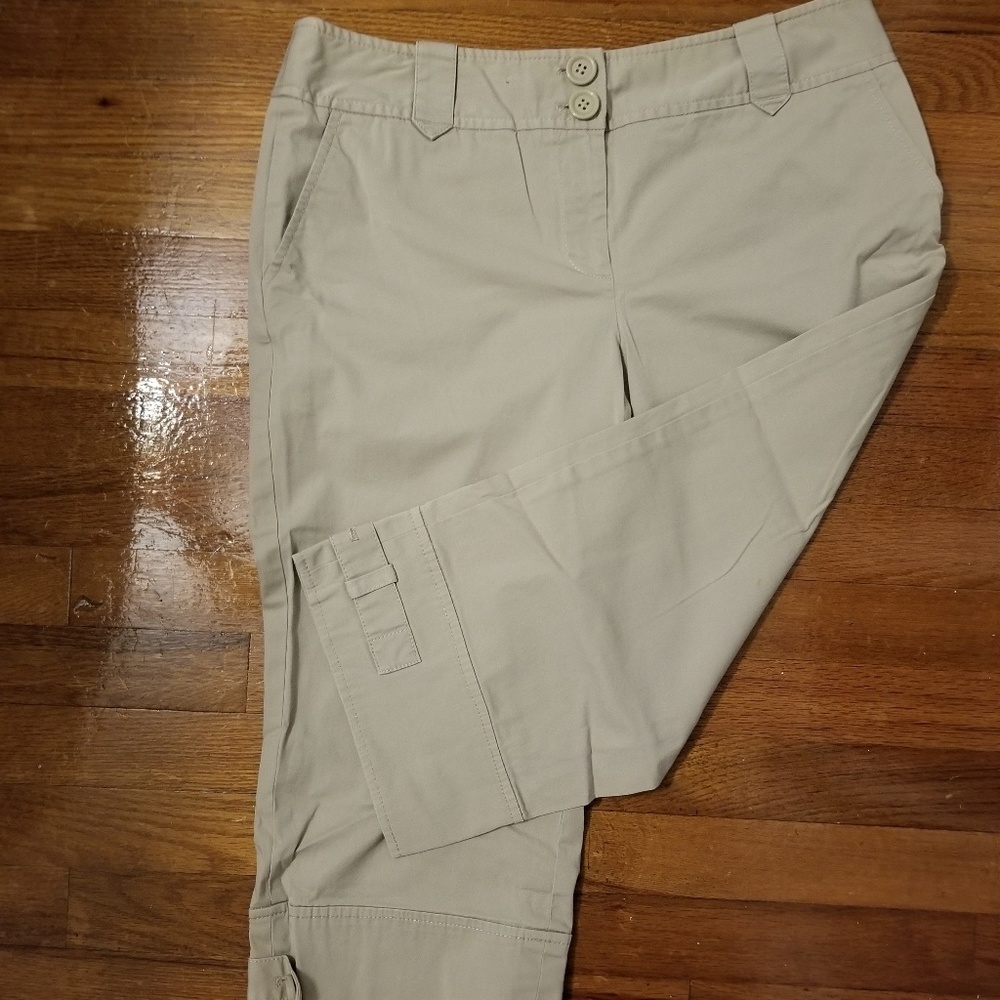 Ann Taylor Loft Marisa Khaki Cropped Pants